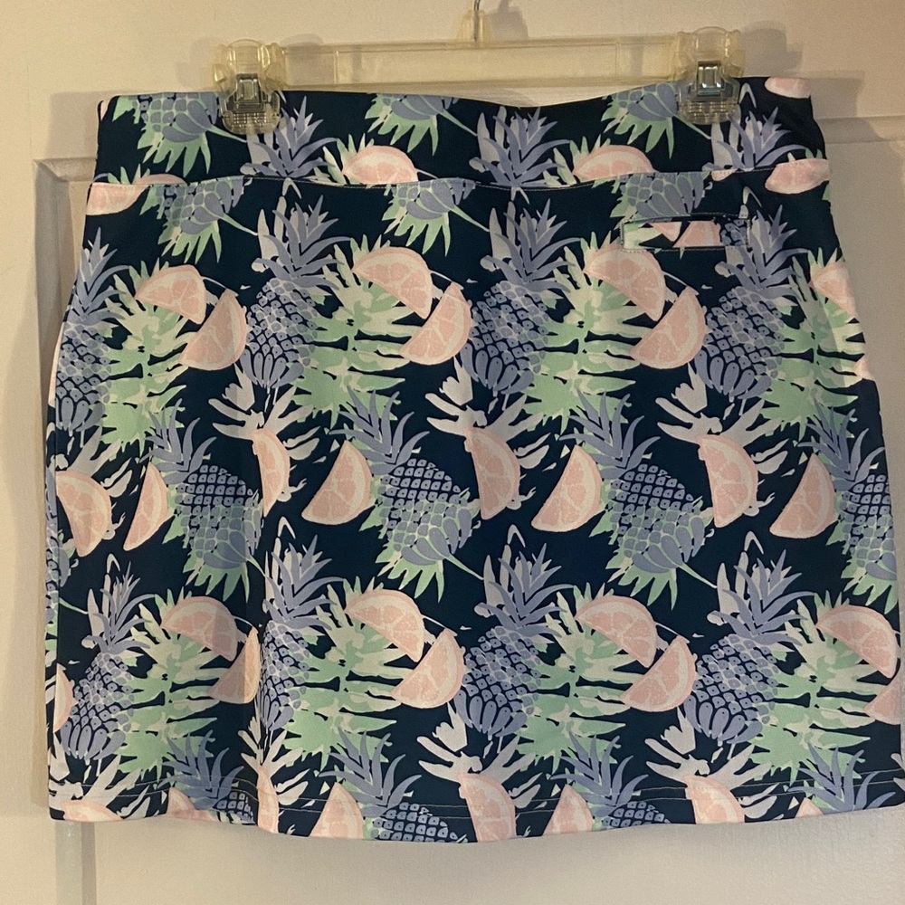 Pebble Beach Navy and Pastel Mini Skirt